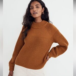 Madewell Balloon-Sleeve Mockneck Sweater - Medium